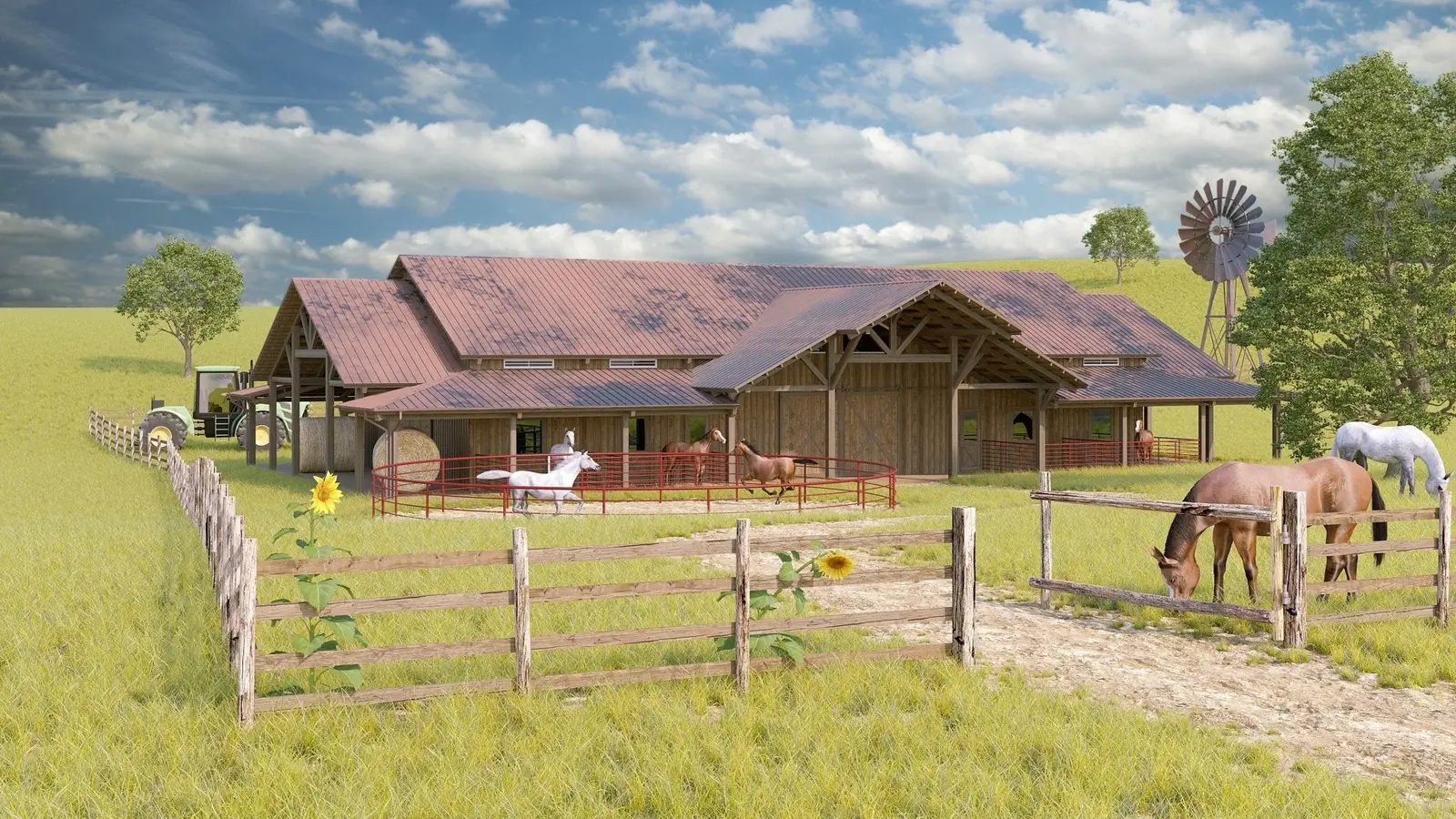 Horse Palace - Log Home Floor Plans Shop by Sierra Log & Timber
