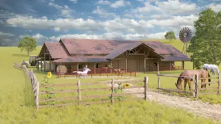 Horse Palace - Log Home Floor Plans Shop by Sierra Log & Timber