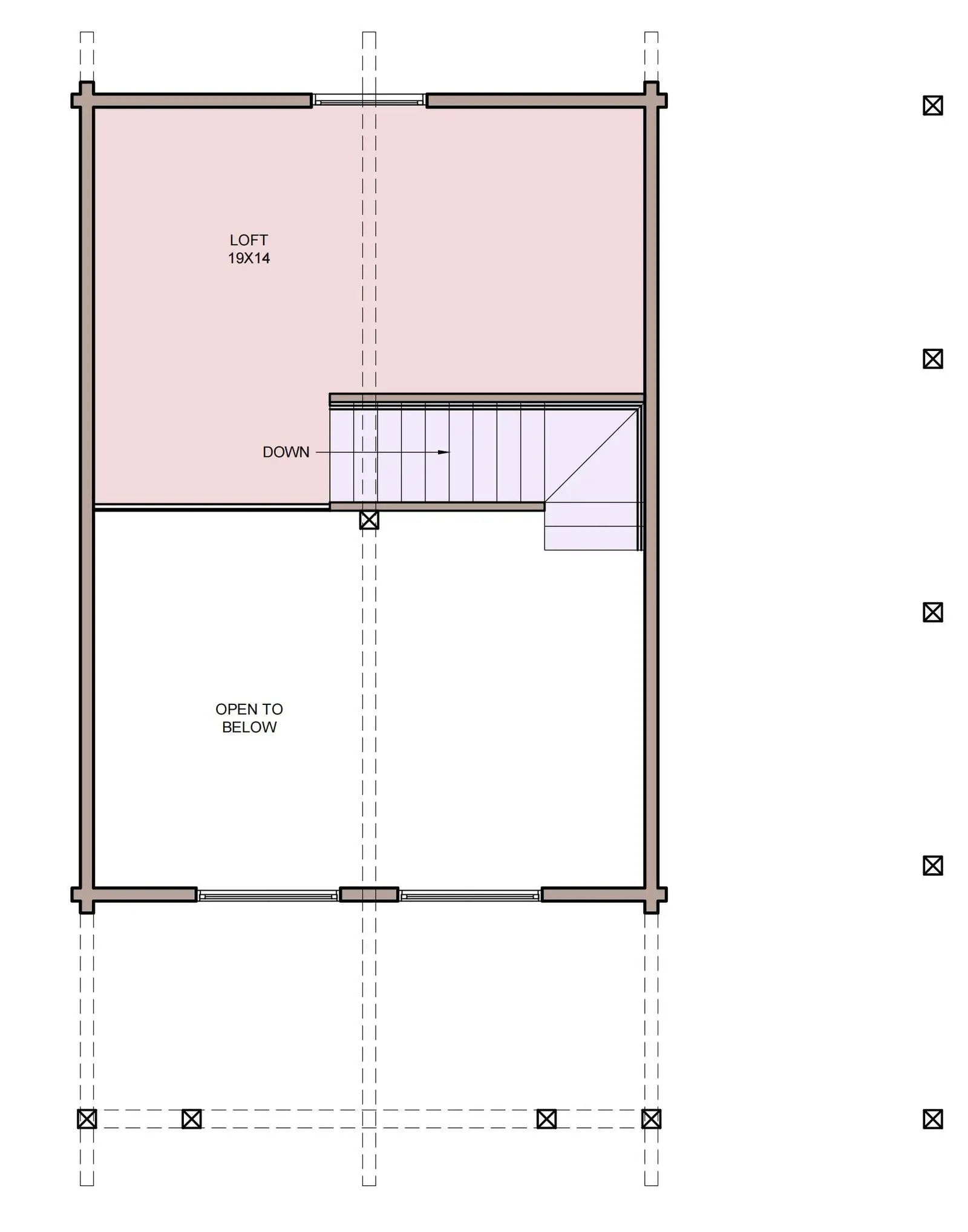 oak park — loft floor plan
