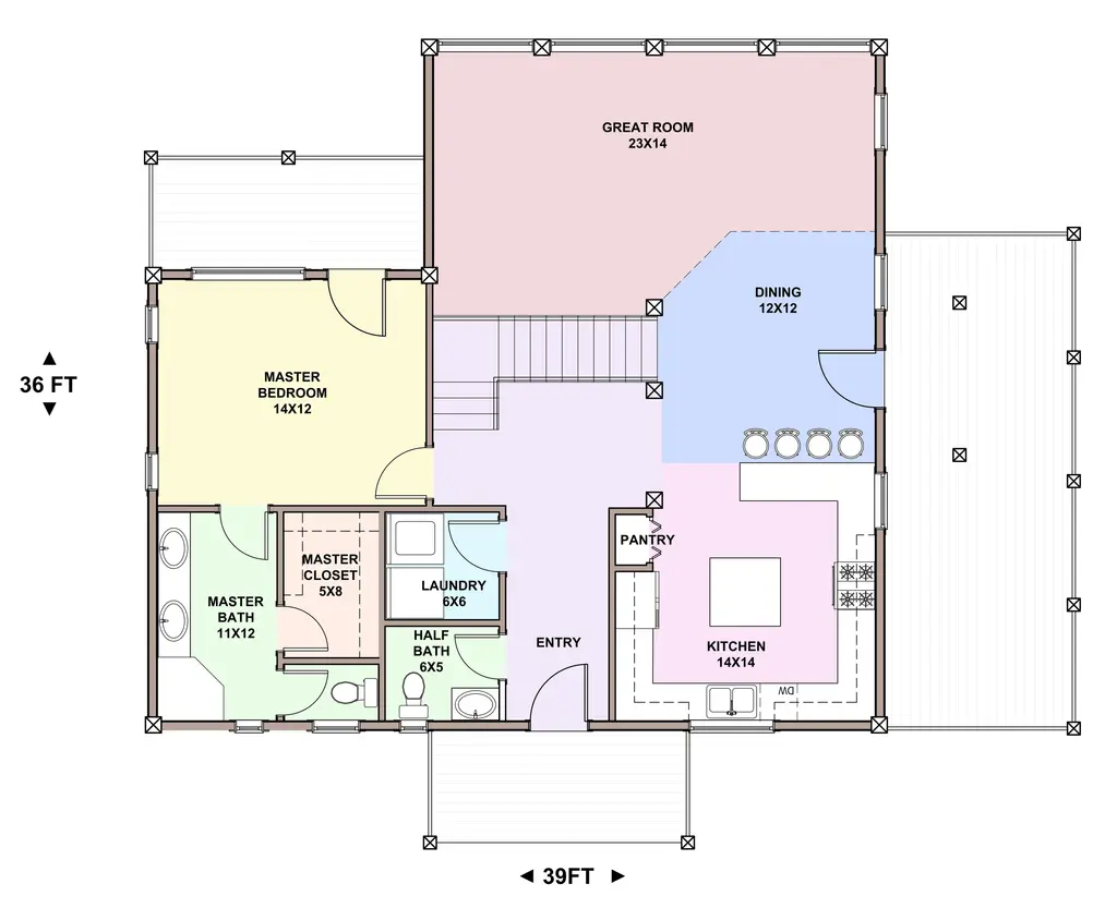 River Retreat — main floor plan
