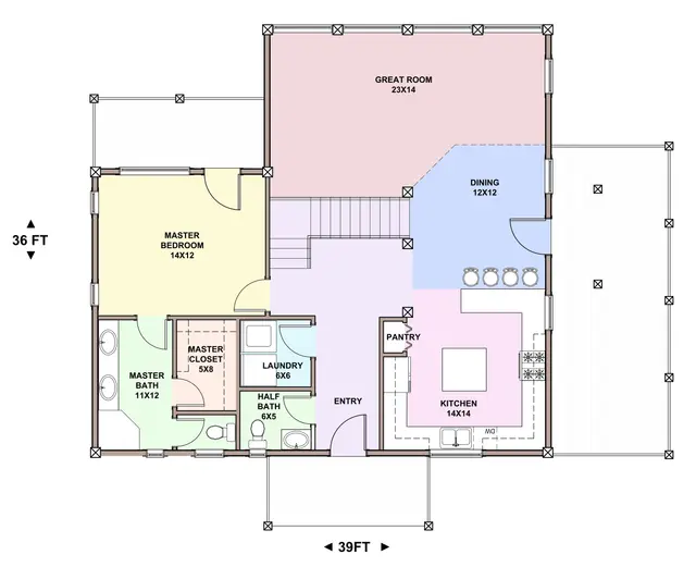 River Retreat — main floor plan