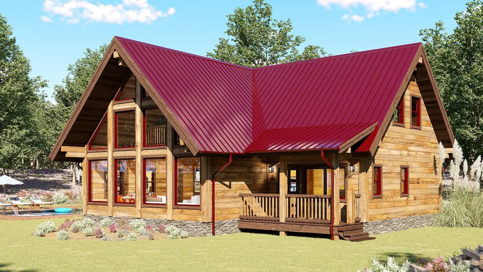 River Retreat - Log Home Floor Plans Shop by Sierra Log & Timber