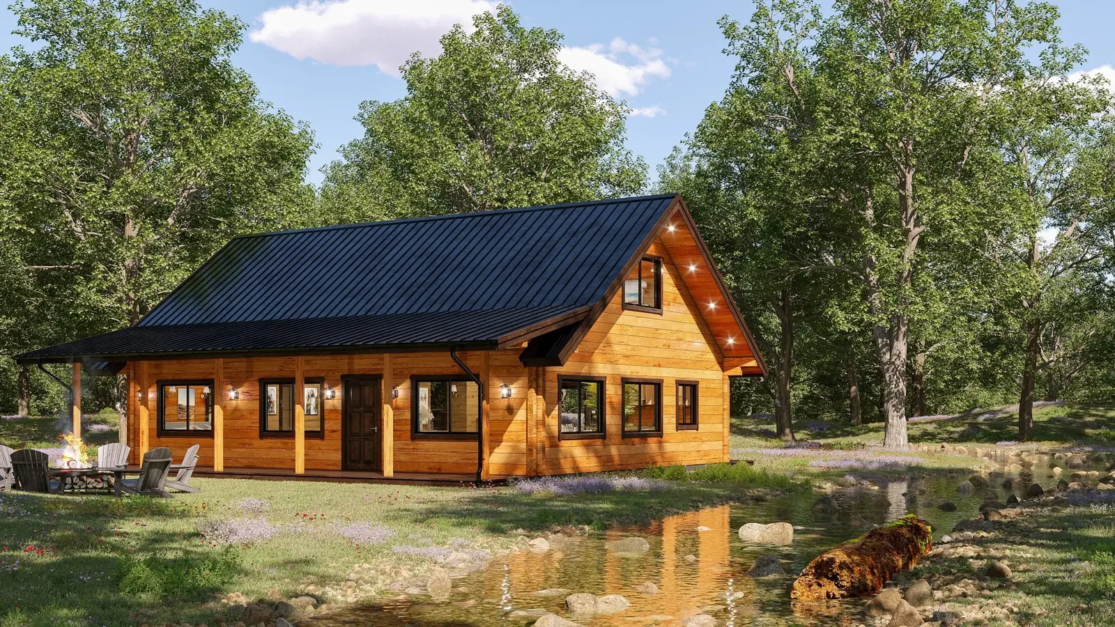 ADU 1200/1670 - Log Home Floor Plans Shop by Sierra Log & Timber