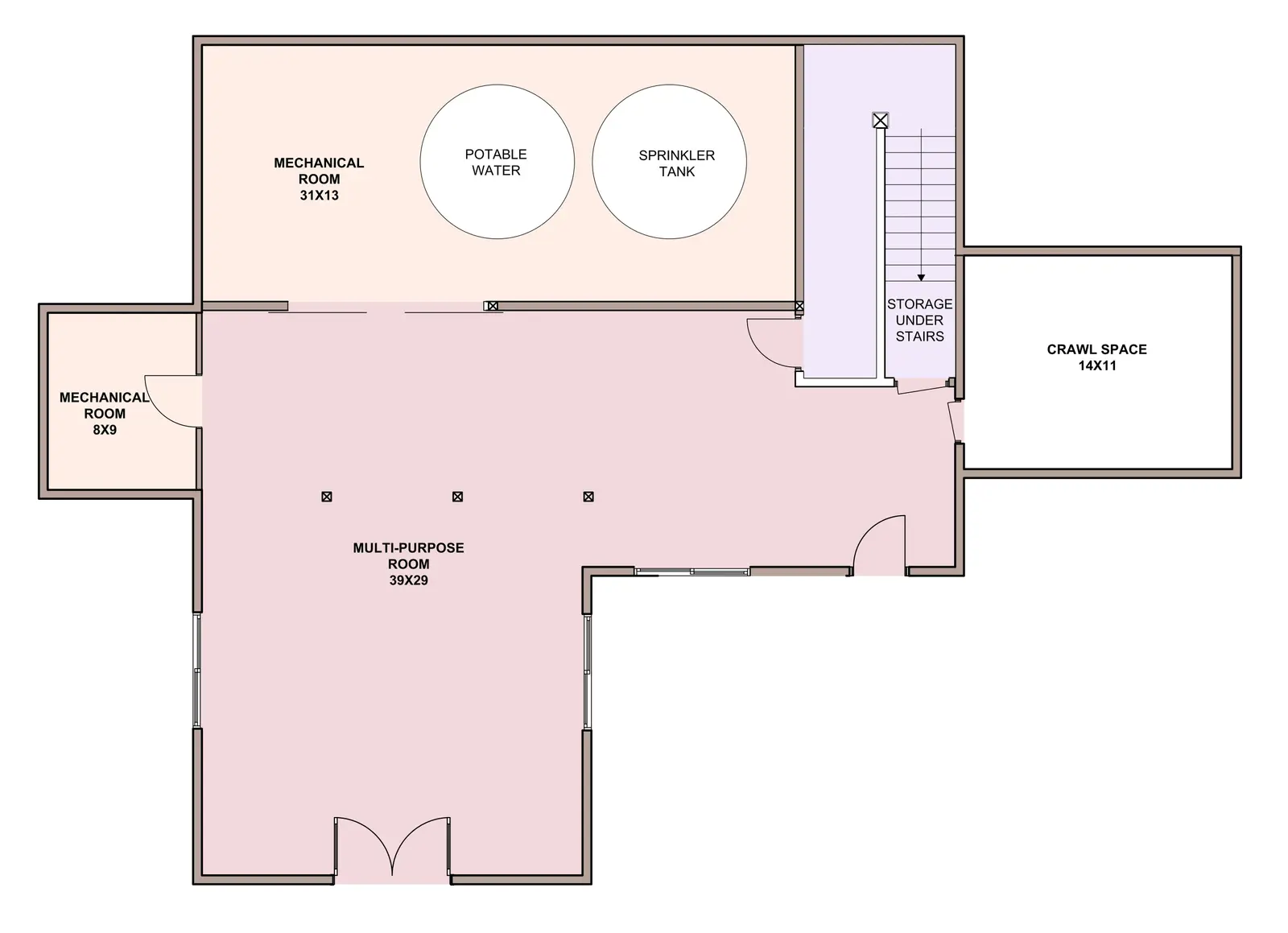 Summit — basement floor plan