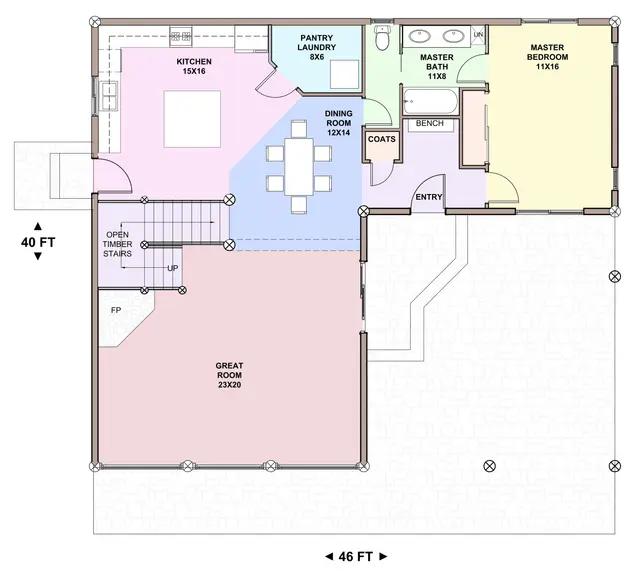 Rimcrest 2 — main floor plan