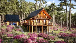 Cedar Meadow - Log Home Floor Plans Shop by Sierra Log & Timber