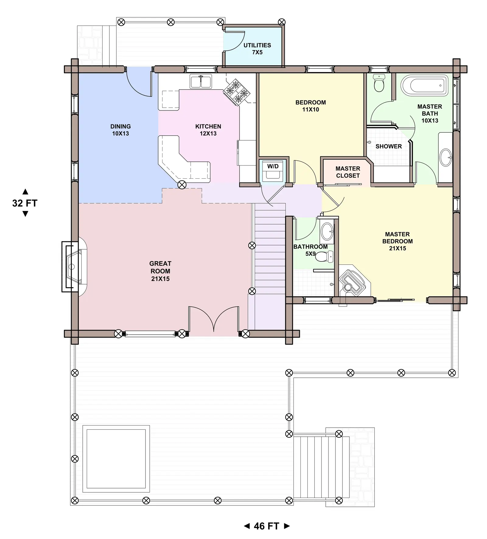 Rio Bravo — main floor plan