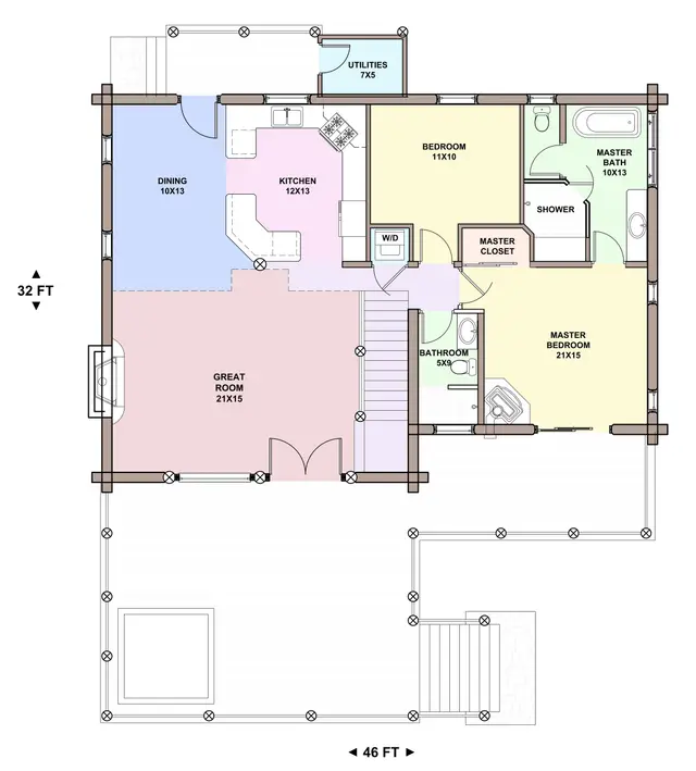 Rio Bravo — main floor plan