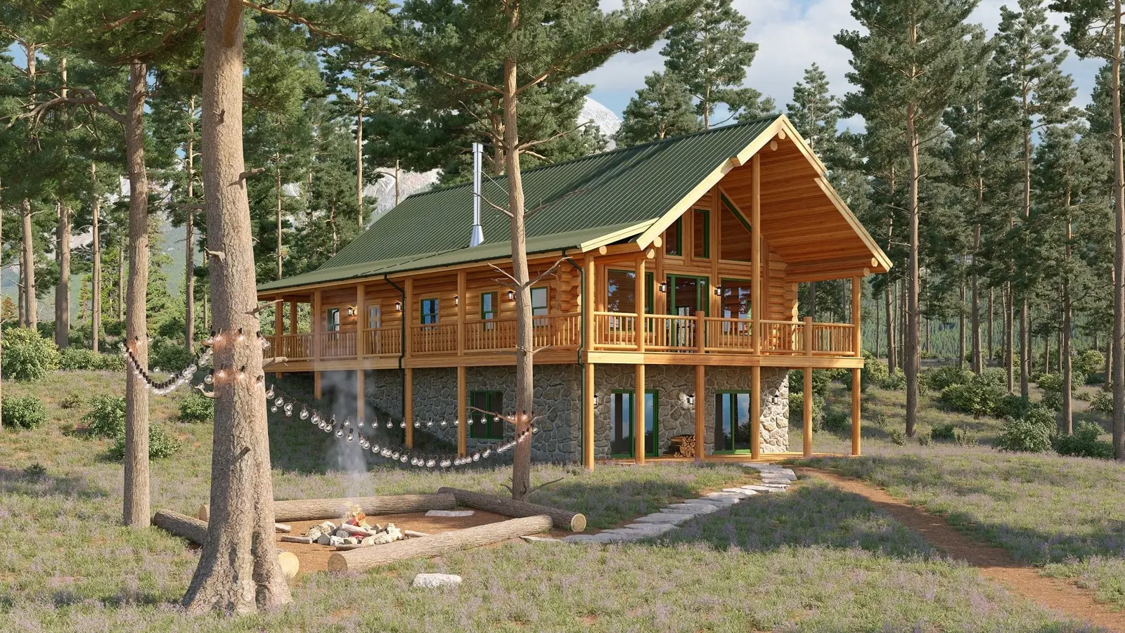 Chalet - Log Home Floor Plans Shop by Sierra Log & Timber