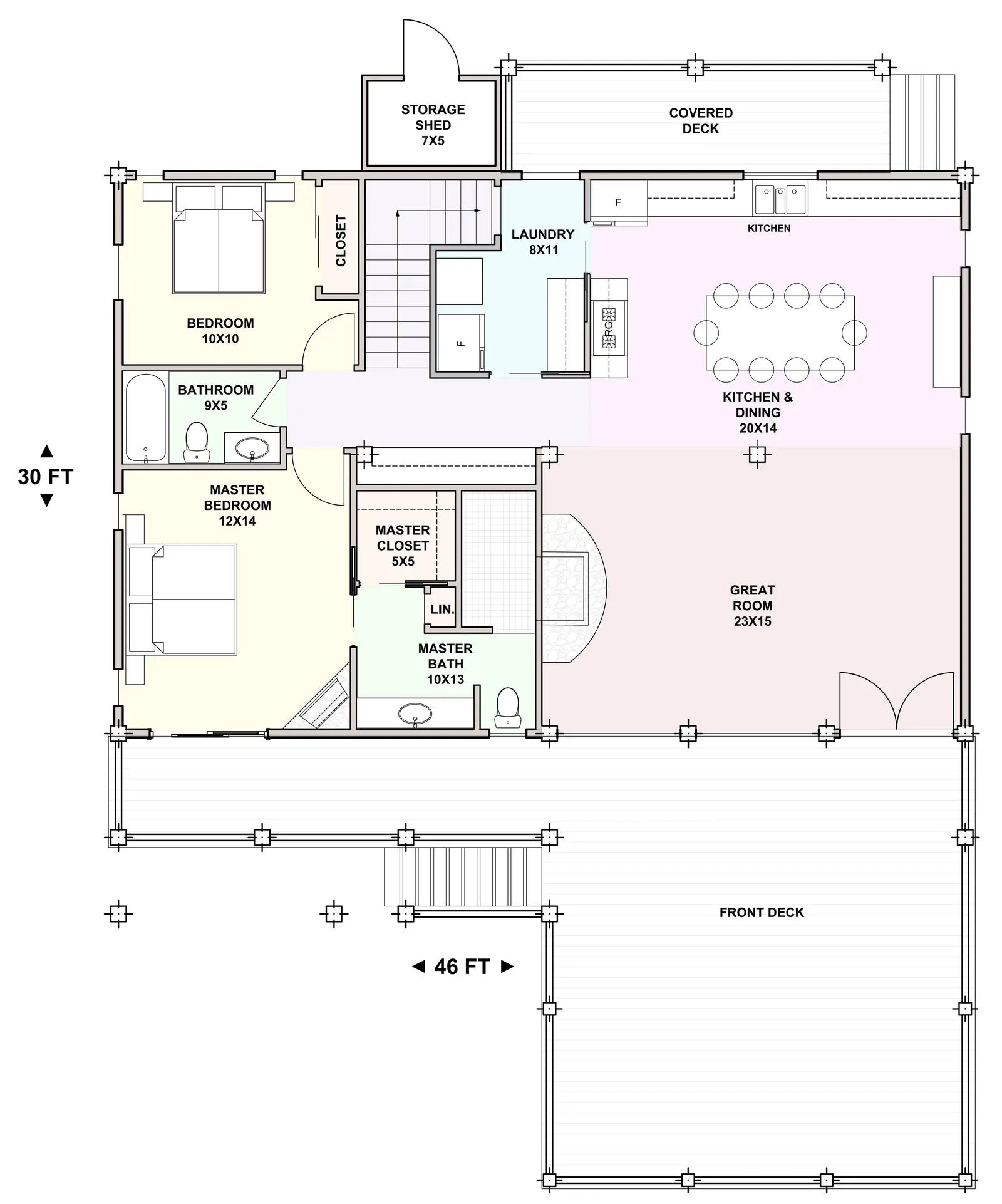 Timber Palace — main floor plan