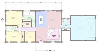Ranchette — main floor plan