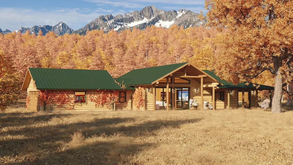 Ranchette - Log Home Floor Plans Shop by Sierra Log & Timber