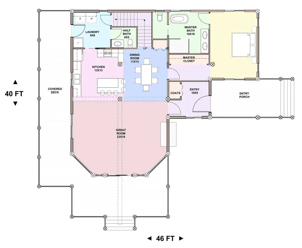 Rimcrest — main floor plan