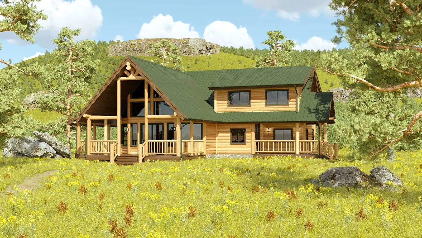 Rimcrest - Log Home Floor Plans Shop by Sierra Log & Timber