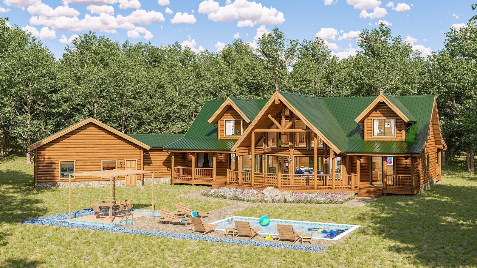 Elkton - Log Home Floor Plans Shop by Sierra Log & Timber