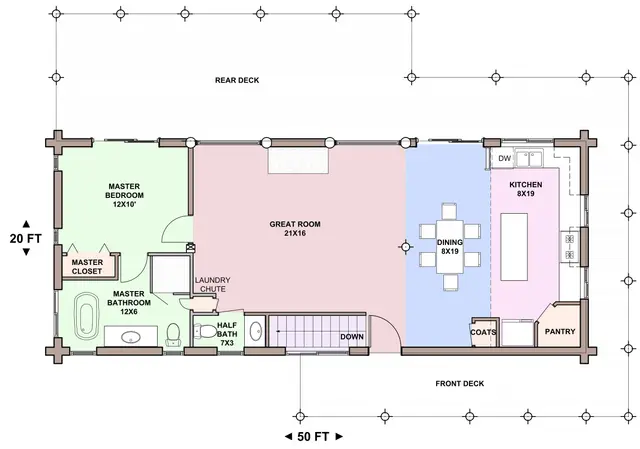 Orchid — main floor plan