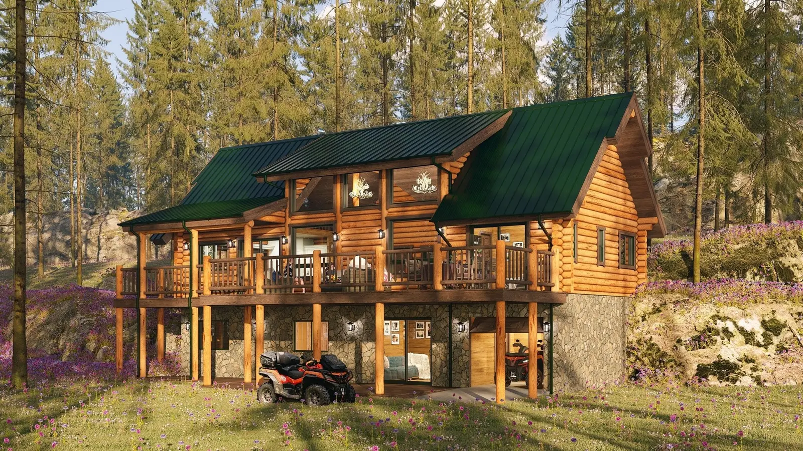 Orchid - Log Home Floor Plans Shop by Sierra Log & Timber