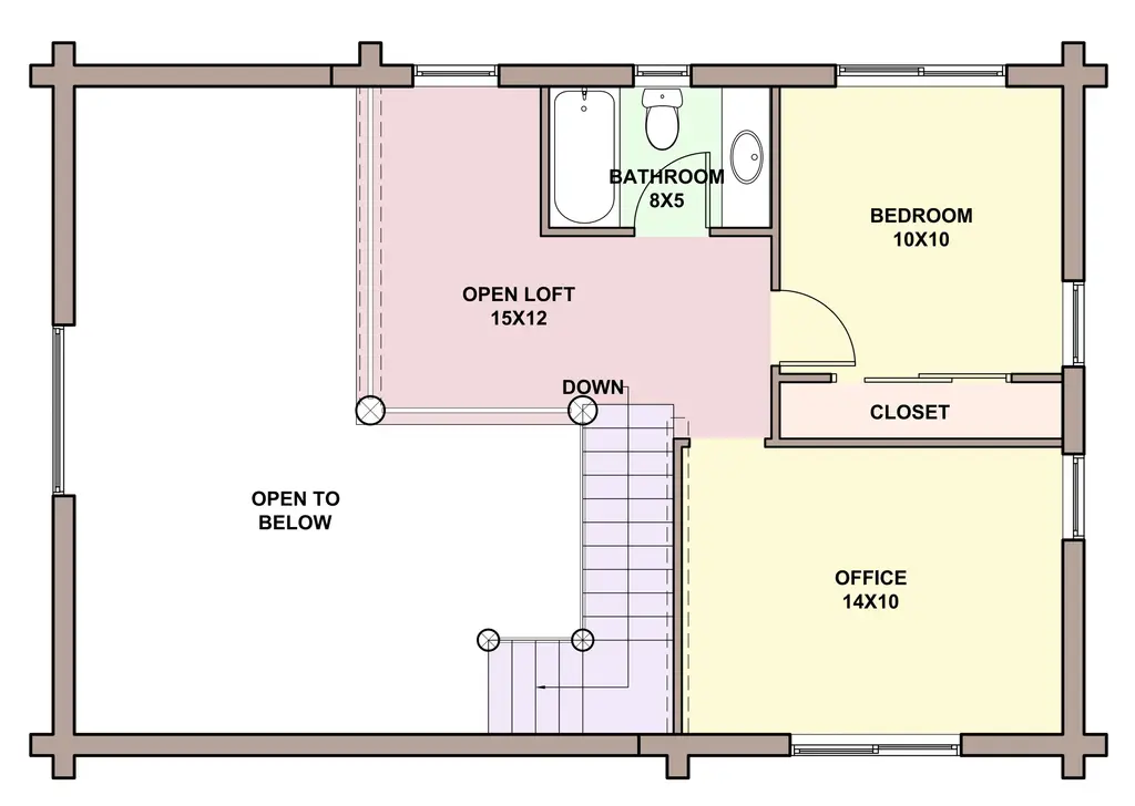 Hideaway — loft floor plan