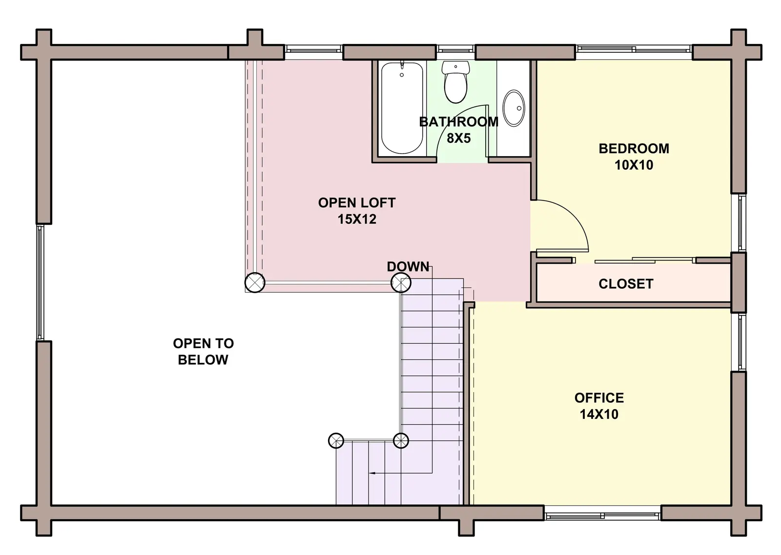 Hideaway — loft floor plan