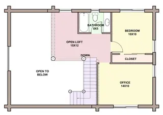 Hideaway — loft floor plan