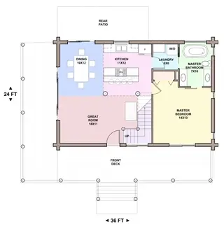 Hideaway — main floor plan