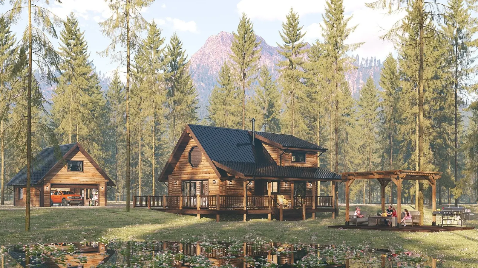 Hideaway - Log Home Floor Plans Shop by Sierra Log & Timber