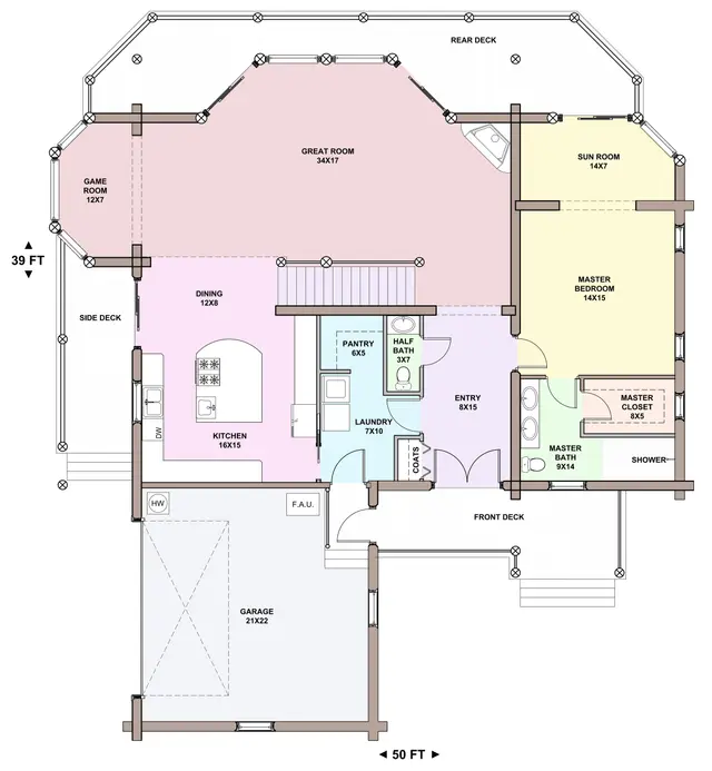 Frazier — main floor plan