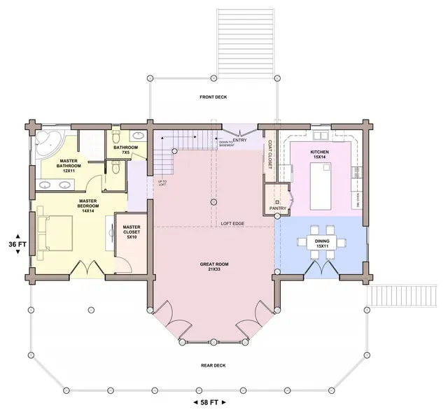 Rocky Top — main floor plan