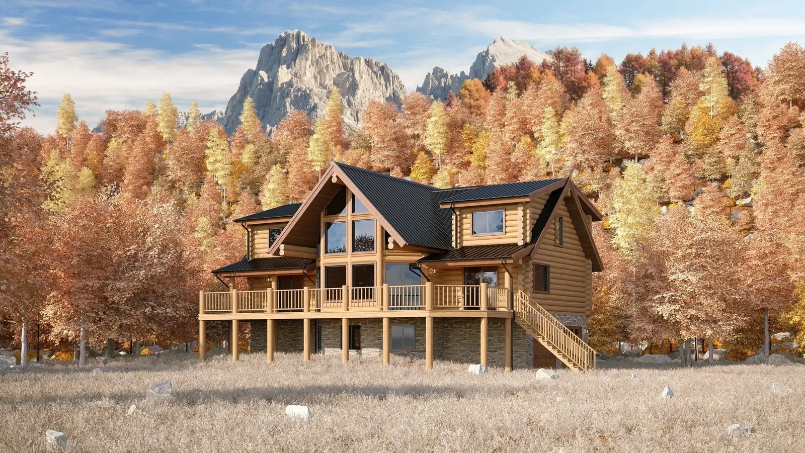 Rocky Top - Log Home Floor Plans Shop by Sierra Log & Timber