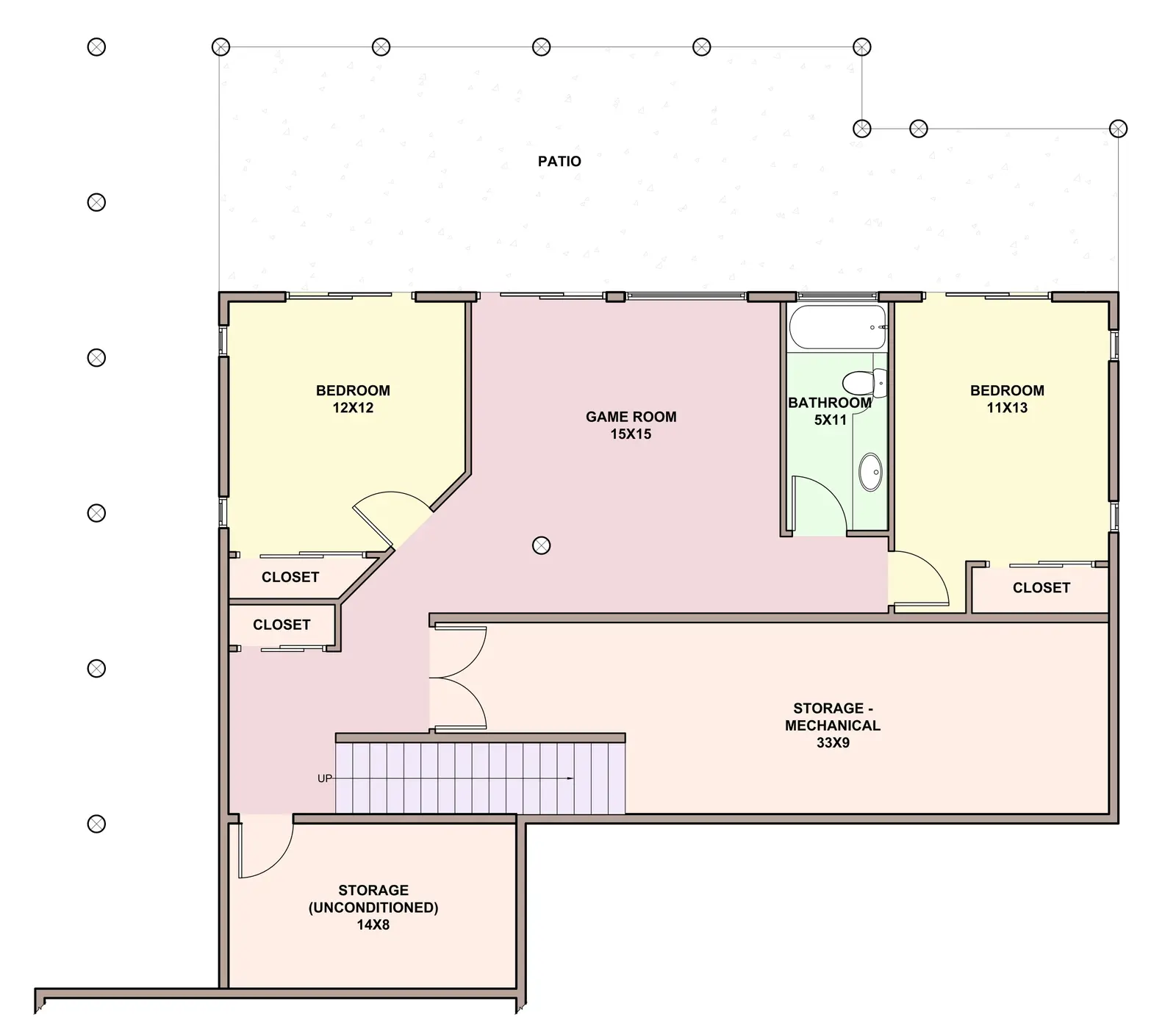 Tri-Level — basement floor plan