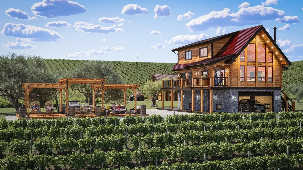 Merlot - Log Home Floor Plans Shop by Sierra Log & Timber