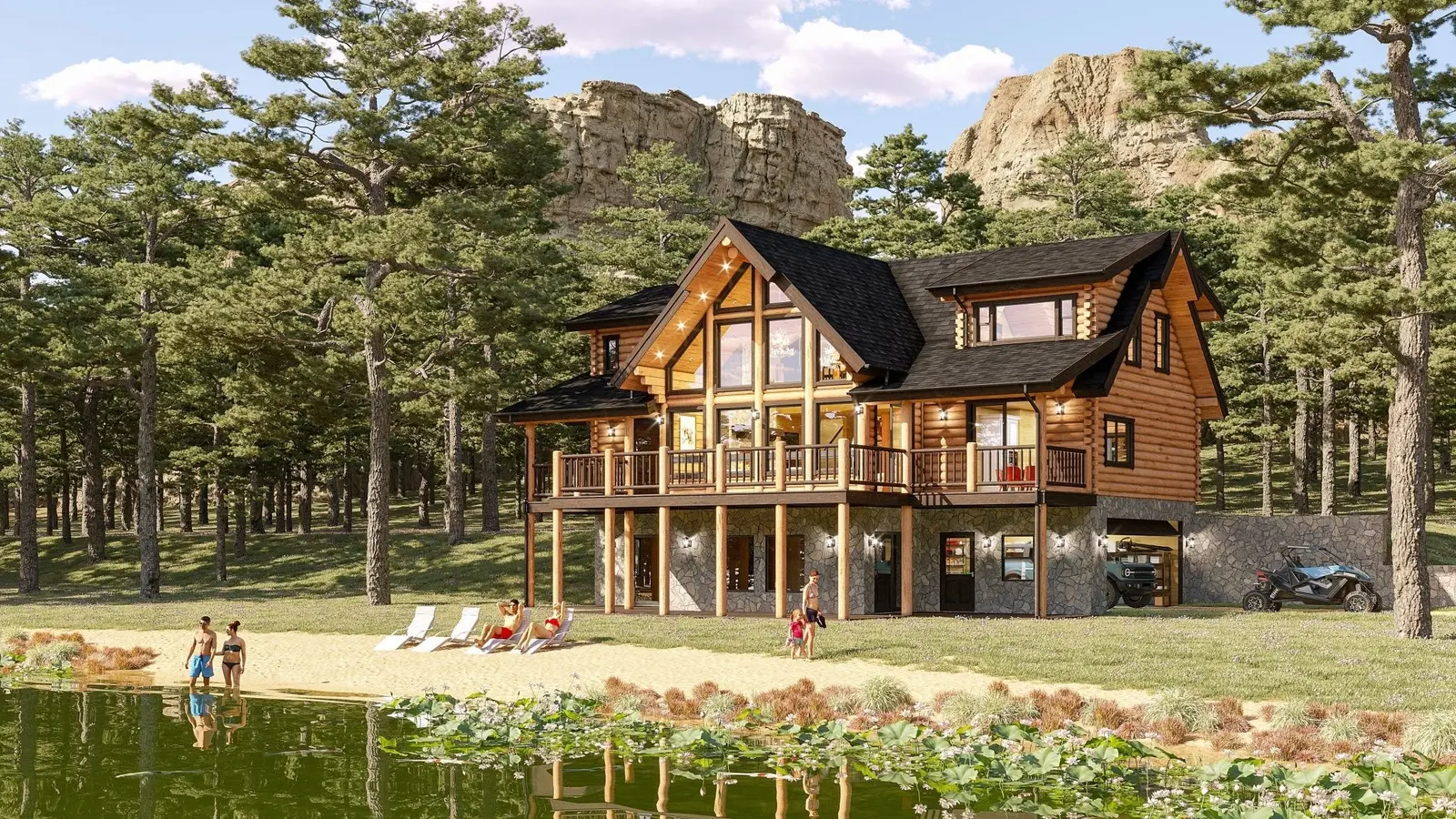 Sparky - Log Home Floor Plans Shop by Sierra Log & Timber