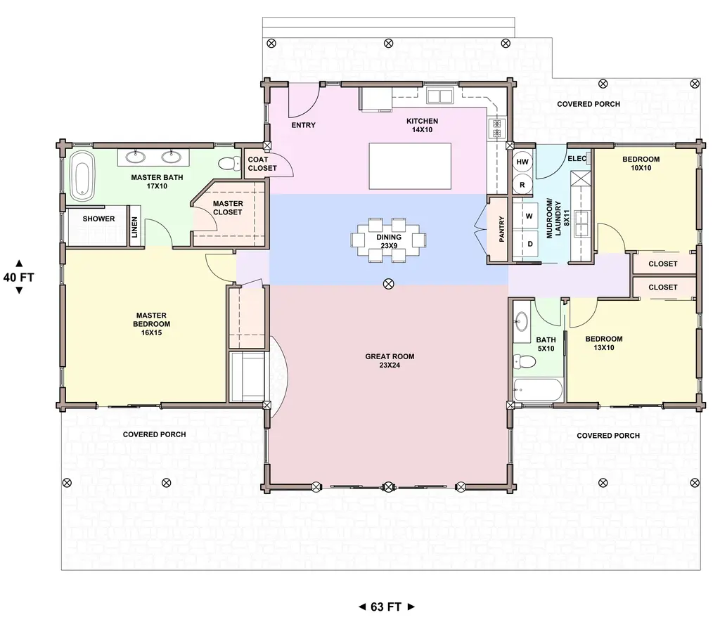 Sandy River — main floor plan