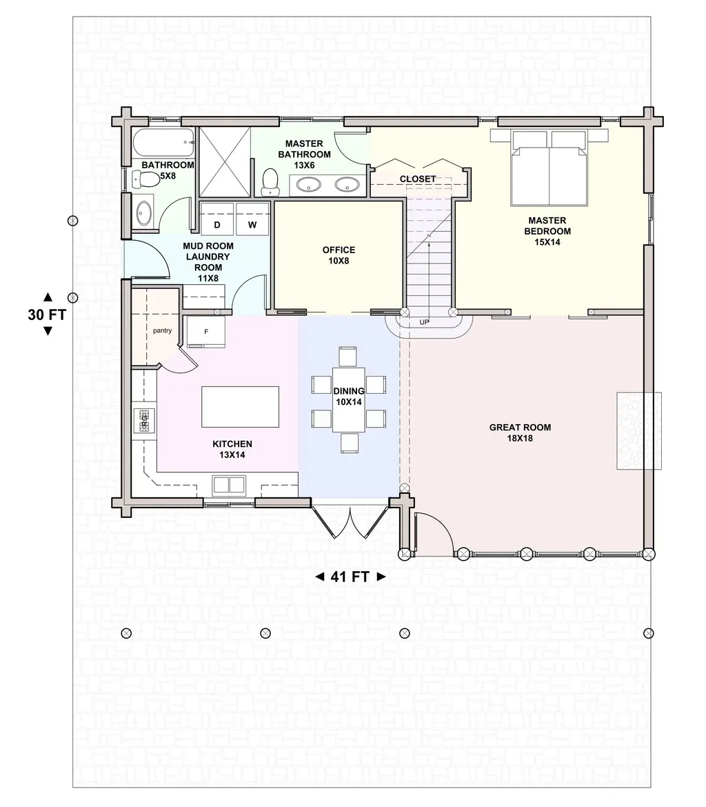 Madrone — main floor plan