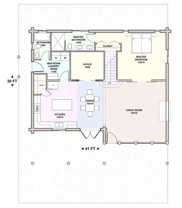 Madrone — main floor plan