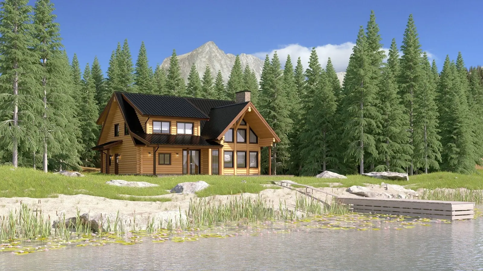 Madrone - Log Home Floor Plans Shop by Sierra Log & Timber