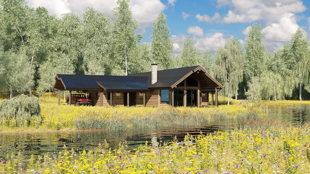Rancher - Log Home Floor Plans Shop by Sierra Log & Timber