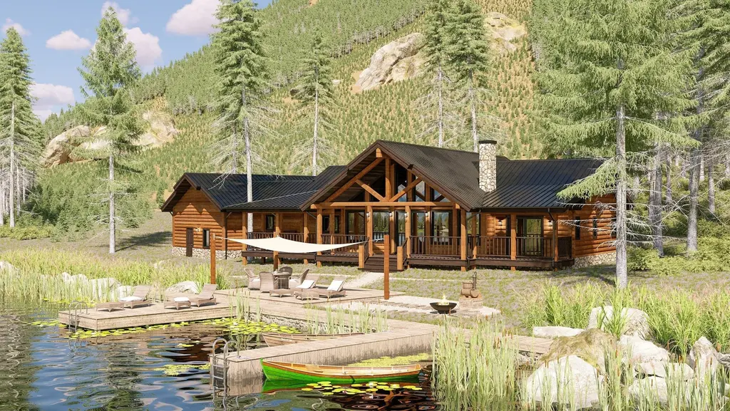 Desert View - Log Home Floor Plans Shop by Sierra Log & Timber