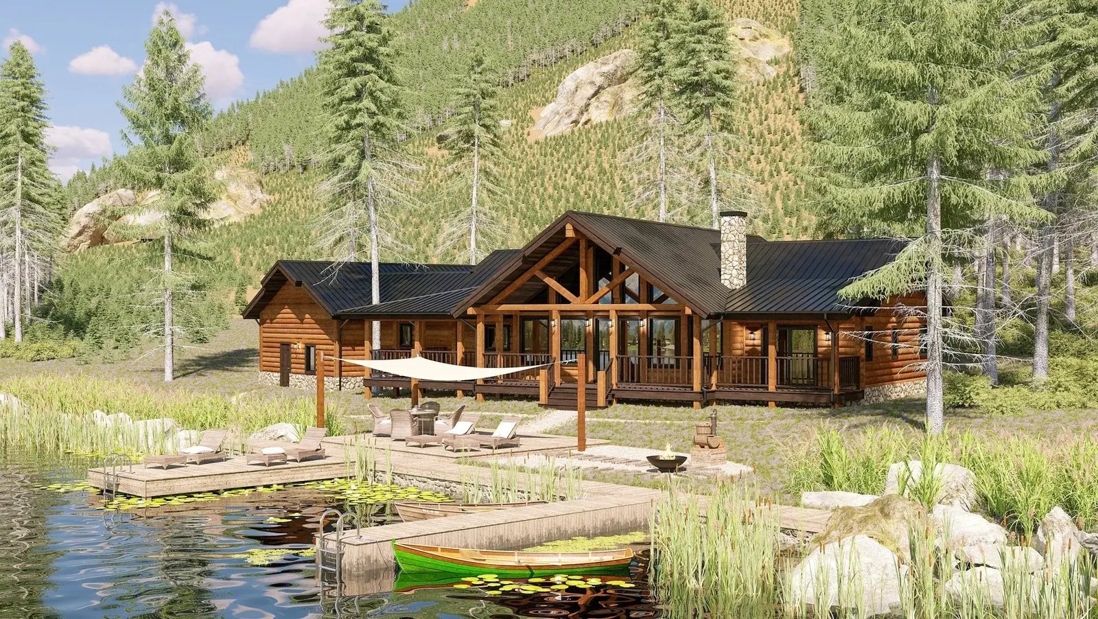 Desert View - Log Home Floor Plans Shop by Sierra Log & Timber