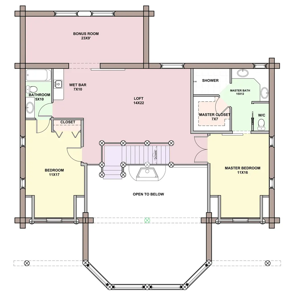 Ski Chalet — loft floor plan
