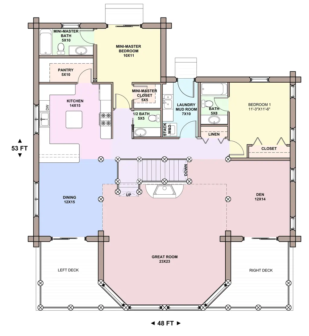 Ski Chalet — main floor plan