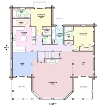 Ski Chalet — main floor plan
