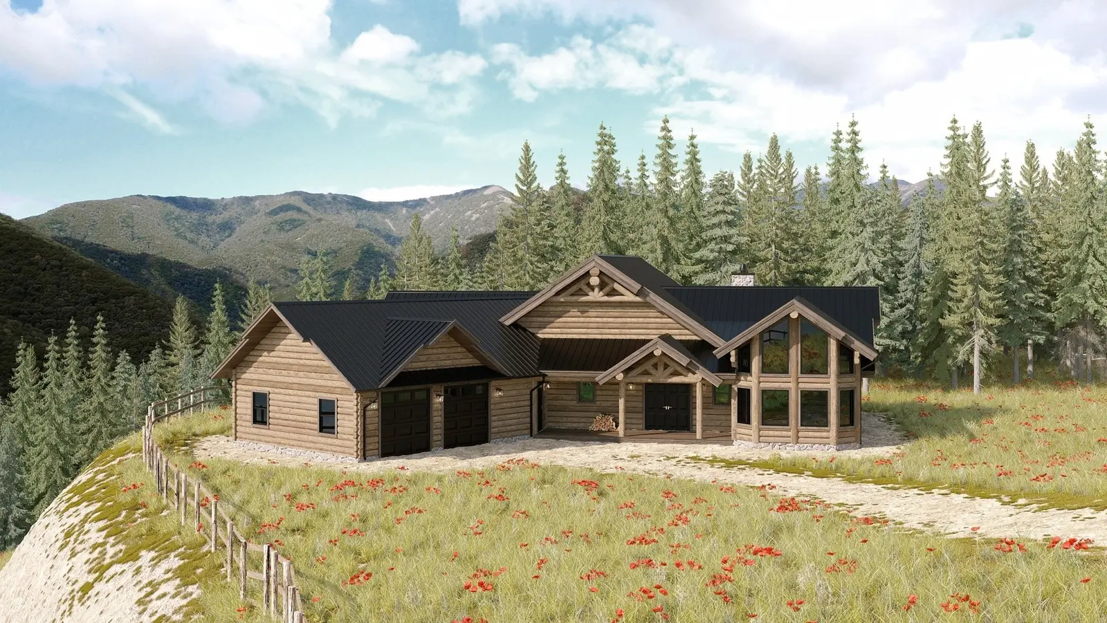 Hacienda - Log Home Floor Plans Shop by Sierra Log & Timber