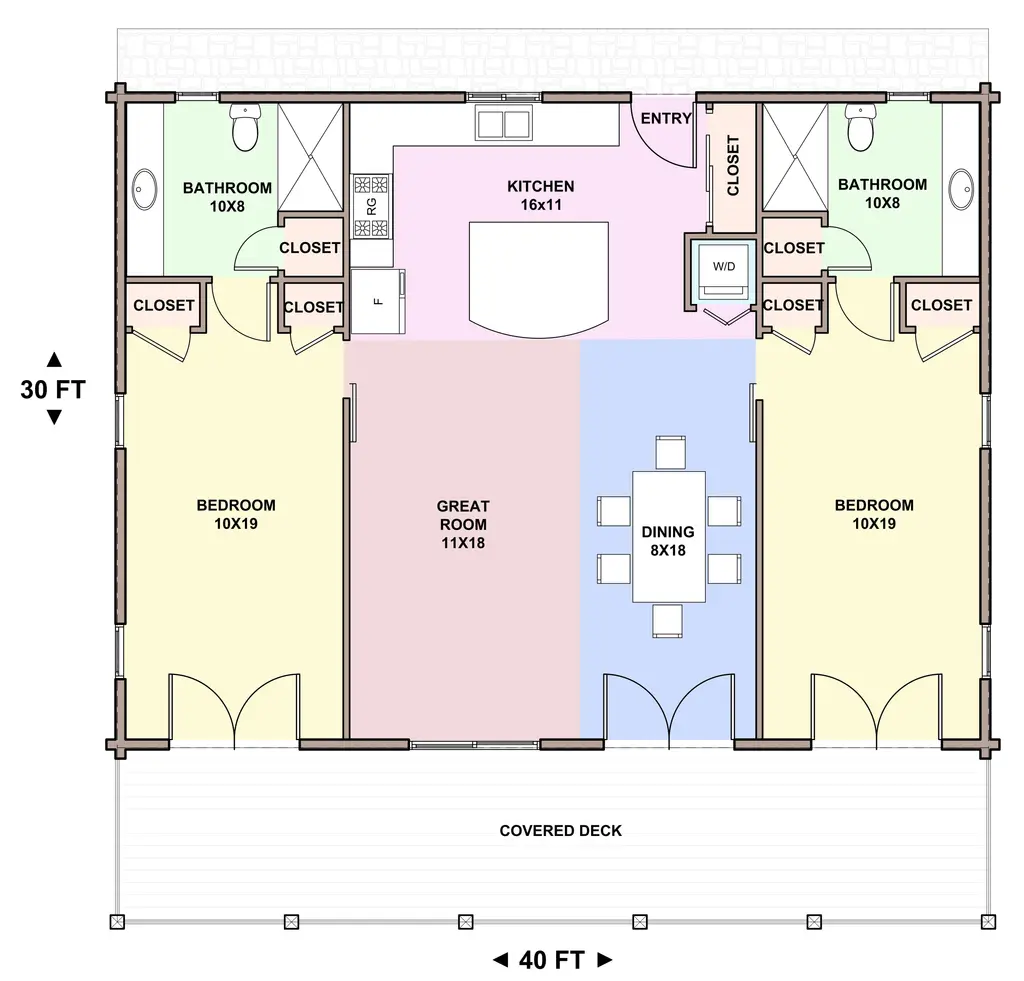 Cedar Surf — main floor plan