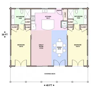 Cedar Surf — main floor plan