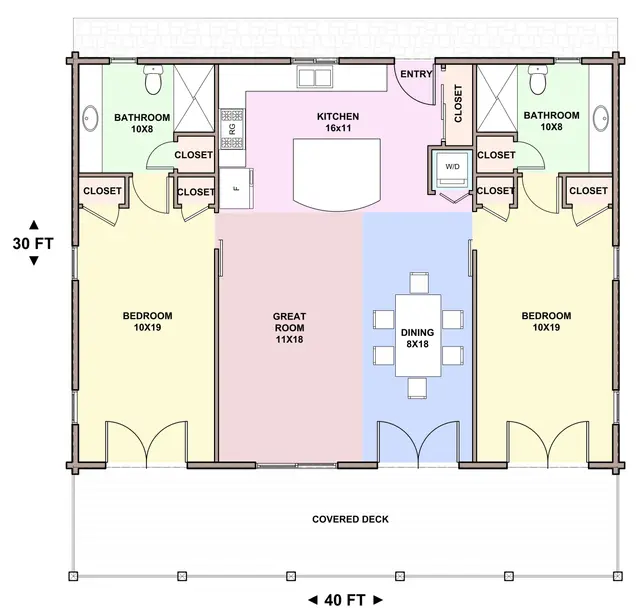 Cedar Surf — main floor plan