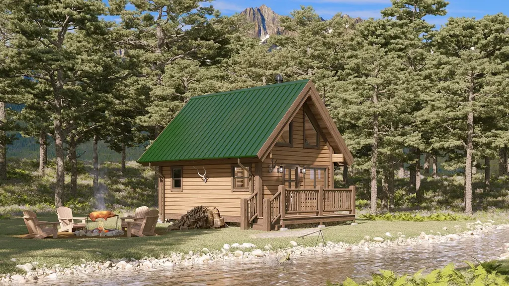 Trapper - Log Home Floor Plans Shop by Sierra Log & Timber