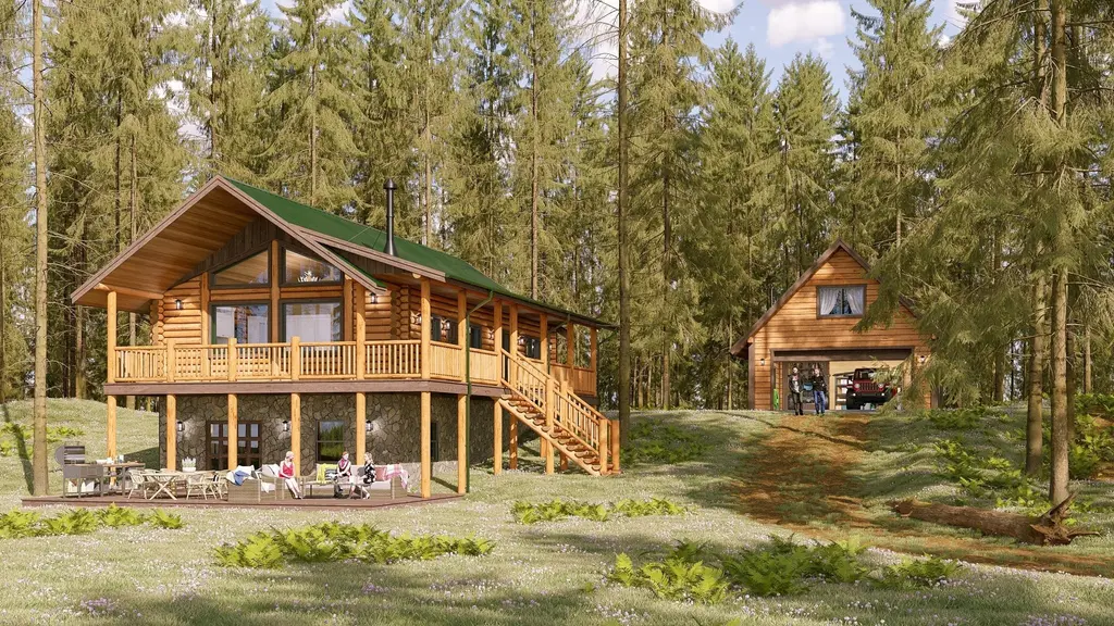 Yellowstone - Log Home Floor Plans Shop by Sierra Log & Timber