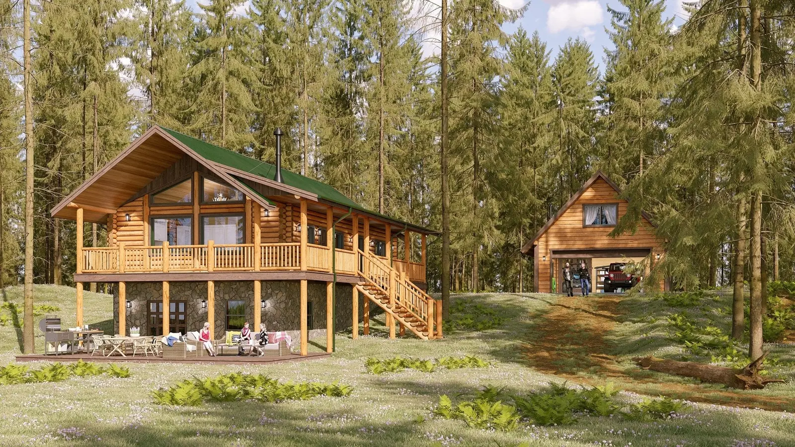 Yellowstone - Log Home Floor Plans Shop by Sierra Log & Timber
