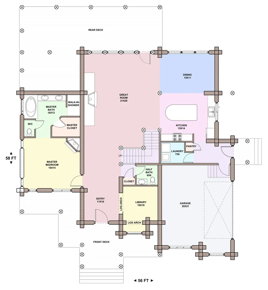 Lodge — main floor plan